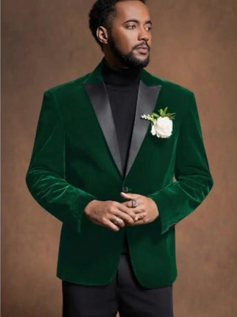 MAGE MALE Green Velvet Tuxedo Blazer Jacket. Size XXL